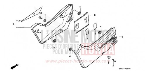 COUVERCLE LATERAL NX125K de 1989